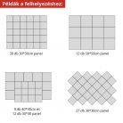 3D bársony fali panel | 3 méretben | fehér