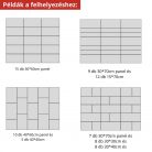 3D bársony fali panel | több méretben | fehér