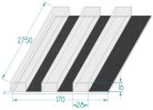 Slim lamellák filc panelen - Catania tölgy